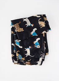 Foulard tissage popeline noir REGINA SCHRECKER femme
