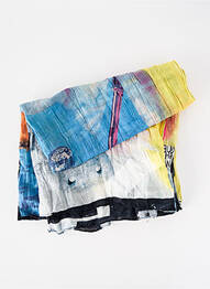 Echarpe imprimé fantaisie bleu DESIGUAL femme