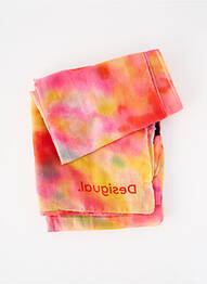 Foulard tissage popeline rose DESIGUAL femme