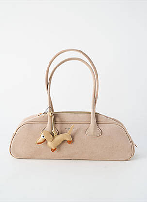 Sac doublure textile forme rectangulaire beige FLORA & CO femme