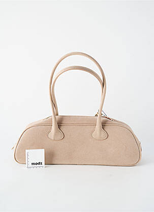Sac doublure textile forme rectangulaire beige FLORA & CO femme