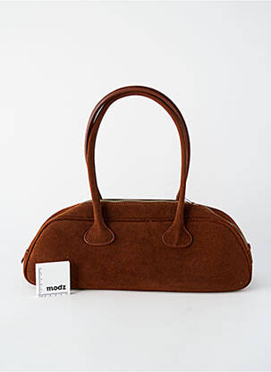 Sac doublure textile forme rectangulaire marron FLORA & CO femme