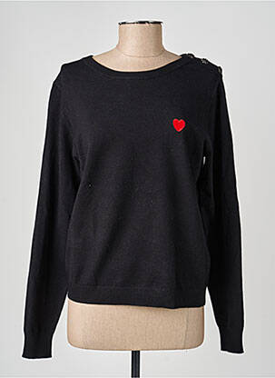 Pull coupe droite manches longues noir MORGAN femme