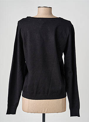 Pull col rond manches longues noir MORGAN femme