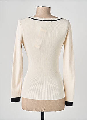 Pull coupe cintrée manches longues beige MORGAN femme