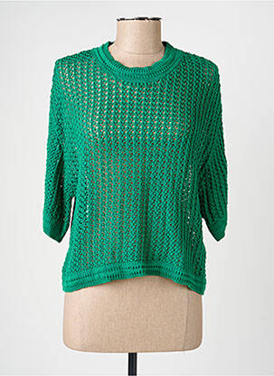 Pull coupe droite manches 3/4 vert TIFFOSI femme