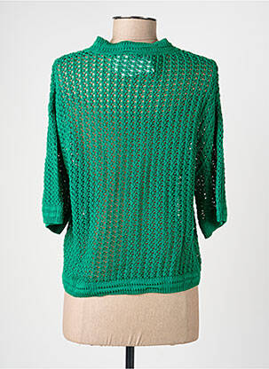 Pull coupe droite manches 3/4 vert TIFFOSI femme