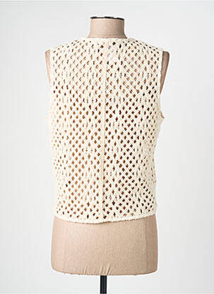 Gilet sans manche col v beige TIFFOSI femme