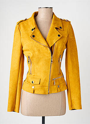 Veste casual col tailleur jaune HF WOMAN COLLECTION femme