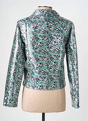 Trench fermeture boutonnée sur le devant sans capuche bleu HIPPOCAMPE femme