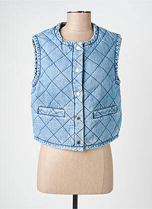 Gilet sans manche poches bleu MORGAN femme