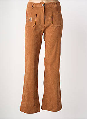 Pantalon flare stretch taille haute orange HIPPOCAMPE femme