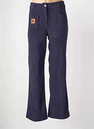 Pantalon flare stretch taille haute bleu HIPPOCAMPE femme