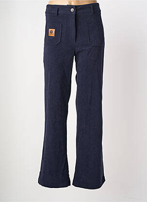 Pantalon flare stretch taille haute bleu fonce HIPPOCAMPE femme