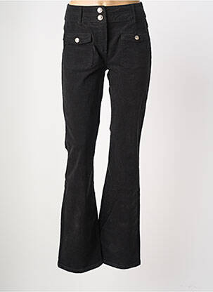 Pantalon flare stretch taille haute noir MORGAN femme