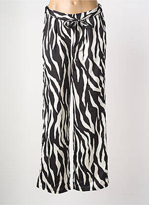 Pantalon large coupe fluide taille normale noir MORGAN femme