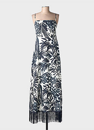 Robe longue imprimé fantaisie sans manche bleu TIFFOSI femme