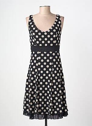 Robe mi-longue sans manche sans manche noir LULU.H femme
