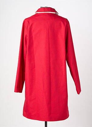 Trench finition intérieure doublée sans capuche rouge HIPPOCAMPE femme