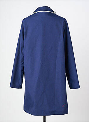 Trench finition intérieure doublée sans capuche bleu HIPPOCAMPE femme