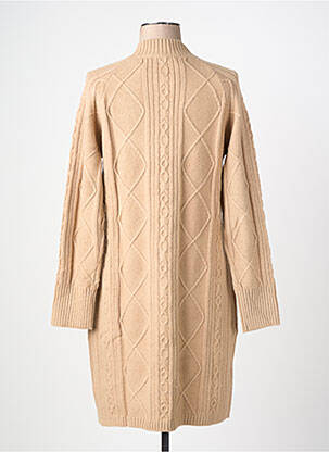 Robe pull coupe cintrée manches longues marron TIFFOSI femme