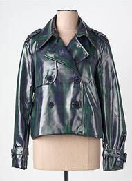 Veste casual finition intérieure doublée vert HIPPOCAMPE femme