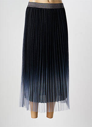 Jupe longue coupe fluide bleu JOLIKO femme
