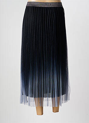 Jupe longue coupe fluide bleu JOLIKO femme