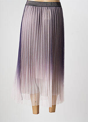 Jupe longue coupe fluide bleu JOLIKO femme