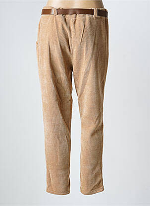 Pantalon slim taille élastique beige fonce MADE IN ITALY femme