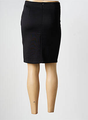 Jupe courte fermeture zippée au dos noir HF WOMAN COLLECTION femme