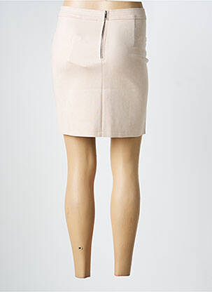 Mini-jupe coupe droite beige HF WOMAN COLLECTION femme