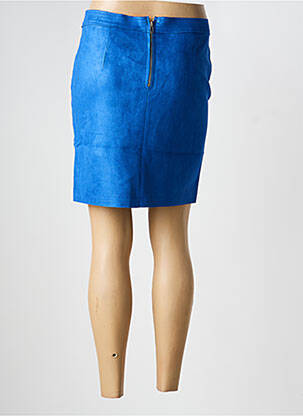 Mini-jupe coupe droite bleu HF WOMAN COLLECTION femme