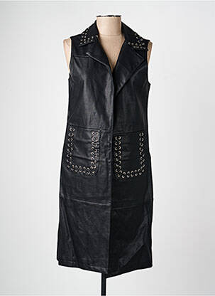Robe mi-longue sans manche sans manche noir H F WOMAN COLLECTION femme