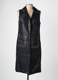 Robe mi-longue sans manche sans manche noir H F WOMAN COLLECTION femme