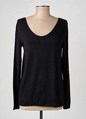Pull coupe droite manches longues noir ANDROMEDE femme
