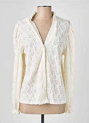 Gilet manches longues stretch blanc LOVIE & CO femme