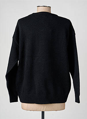 Pull coupe droite manches longues noir PARIS ET MOI femme