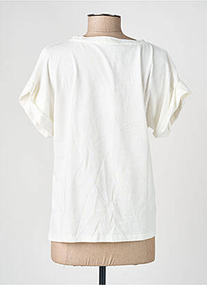 T-shirt sérigraphie floquée manches courtes blanc ADILYNN femme