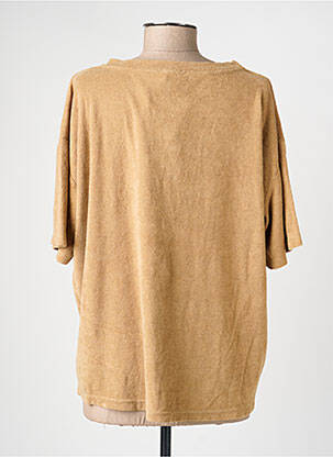 T-shirt coupe droite manches courtes marron BY COCO femme