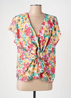 Top imprimé fantaisie manches courtes vert VINTAGE LOVE femme