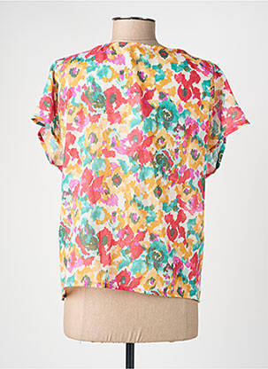 Top imprimé fantaisie manches courtes vert VINTAGE LOVE femme
