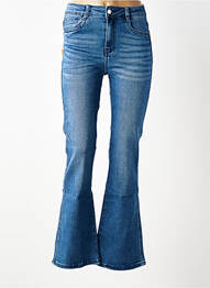 Jean coupe flare stretch taille normale bleu MISS BON femme