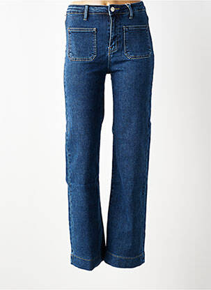 Jeans coupe droite stretch taille normale bleu MISS BON femme