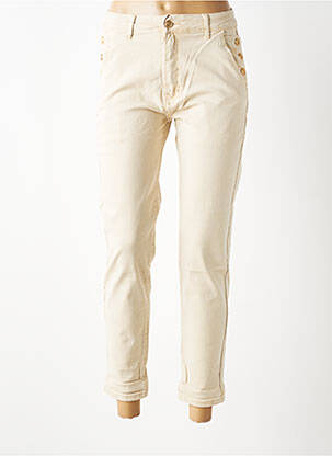 Pantalon 7/8 stretch taille normale beige MISS BON femme