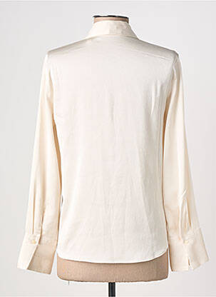 Chemisier coupe fluide manches longues beige MANGO femme