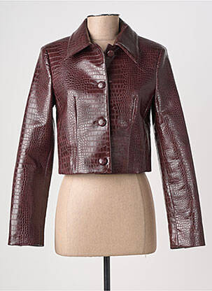 Veste casual coupe droite marron MANGO femme