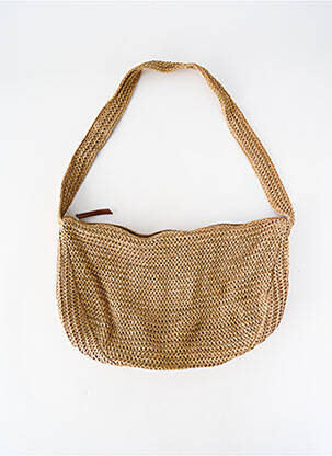 Sac coutures renforcées forme rectangulaire beige ZARA femme