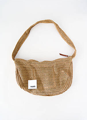 Sac coutures renforcées forme rectangulaire beige ZARA femme