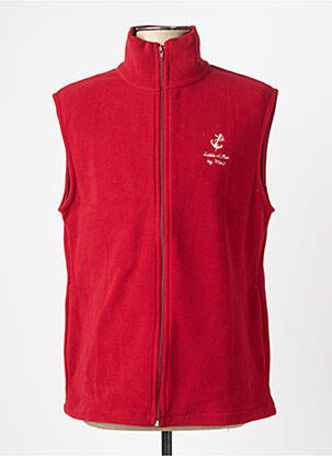 Polaire coupe droite rouge SABLE ET MER homme